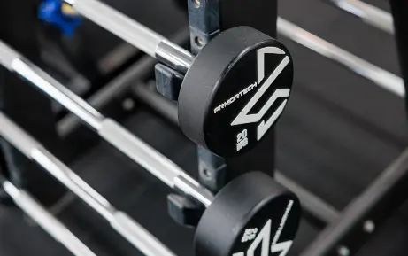 Close up of gym weights