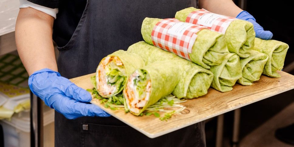 Buffalo Chicken or Chicken Caesar Wrap