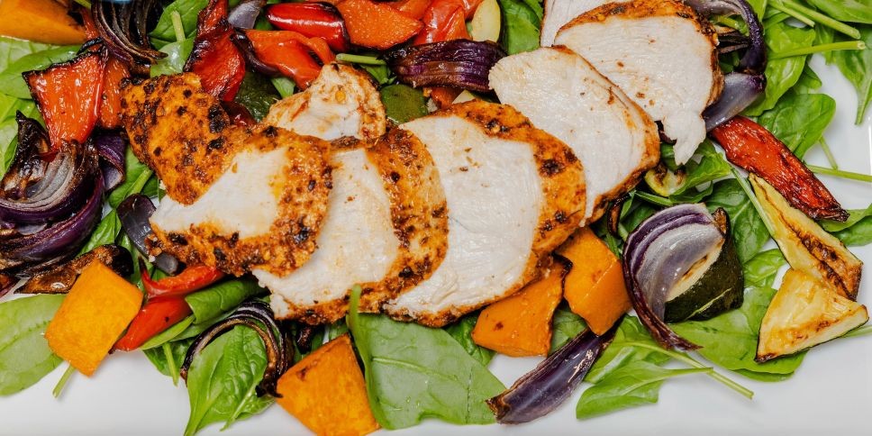 Chinese BBQ pork salad