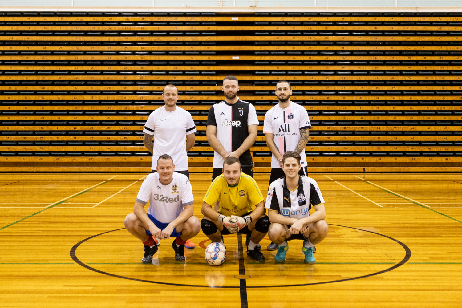 Group photo of men's futsal team